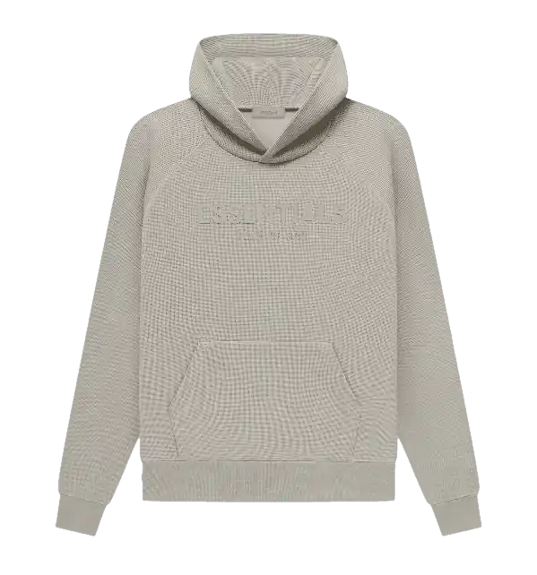 Essentials Waffle Raglan Hoodie - Seal