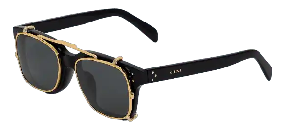 Celine Black Frame 51 Sunglasses In Acetate With Metal Black