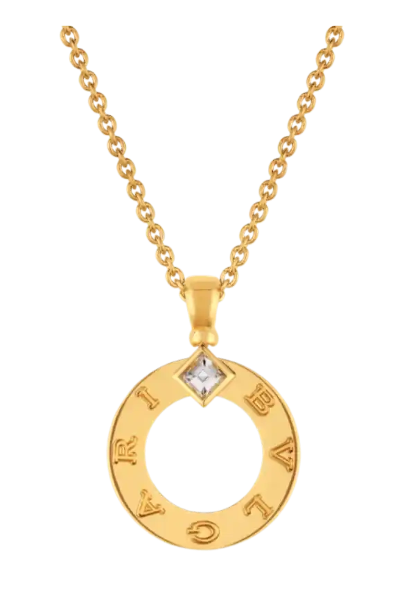 Bvlgari Necklace With a Diamond - Yellow Gold