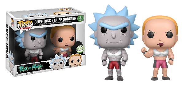 Funko Pop! Animation Rick and Morty Buff Rick and Summer Spring Convention Exclusive 2-Pack