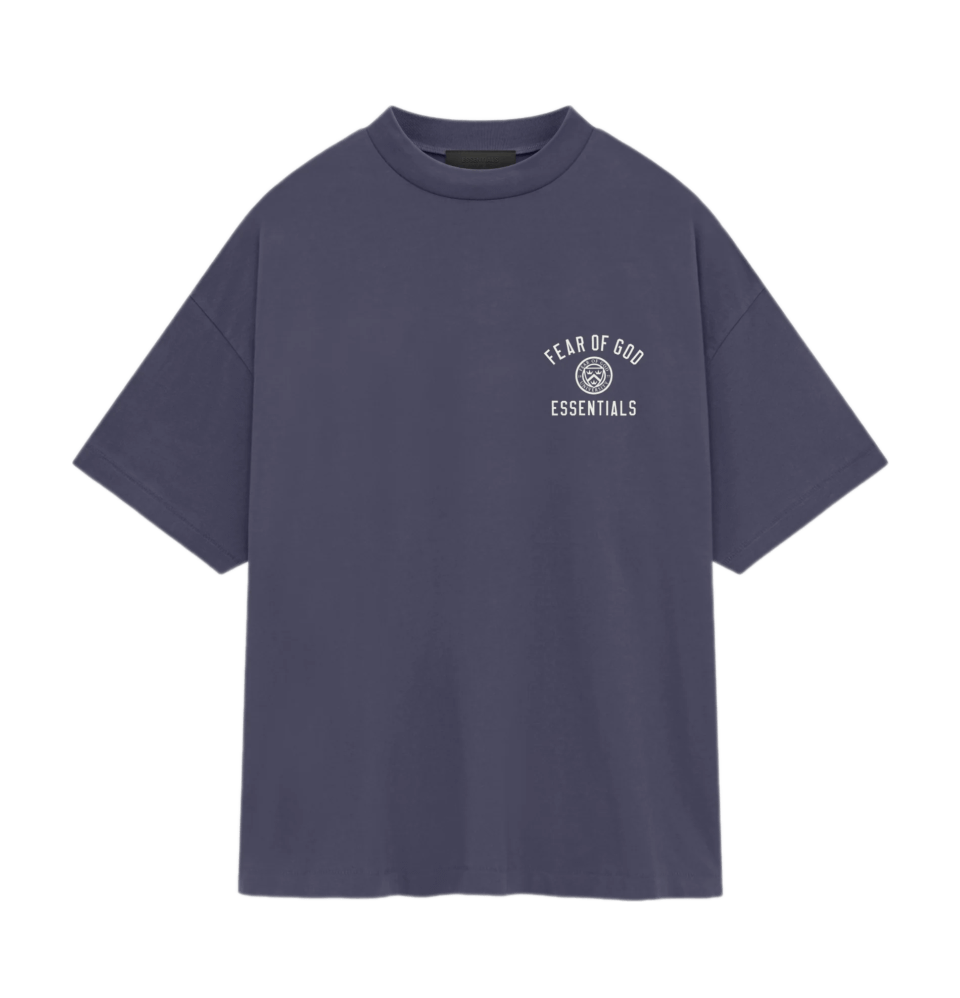 ESSENTIALS Jersey Crewneck Tee - Marine