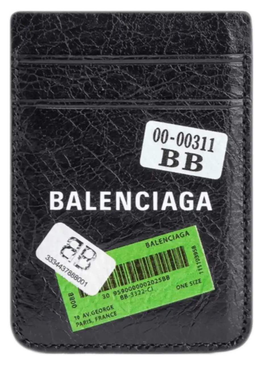 Balenciaga Cash Magnet Card Holder - Black/Multicolor