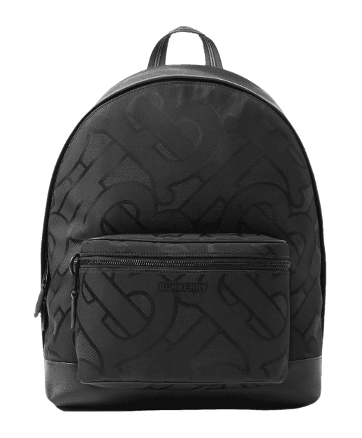 Burberry Monogram Jacquard Backpack - Black
