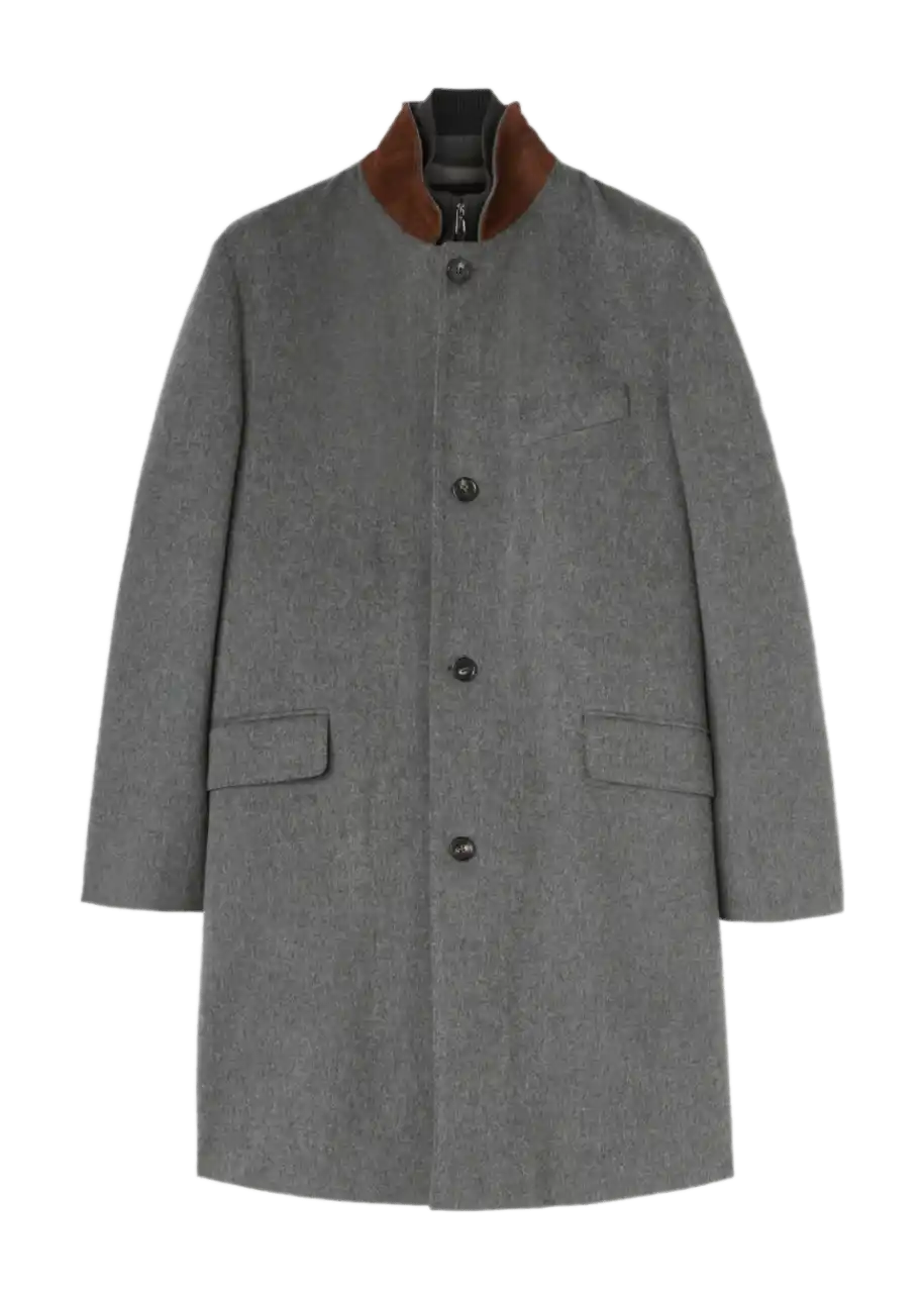 Loro Piana Martingala Coat - Gray Melange