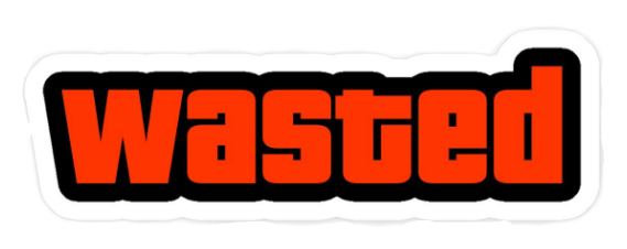 GTA Wasted Sticker