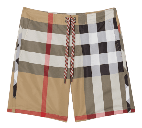 Burberry Check Swim Shorts - Archive Beige