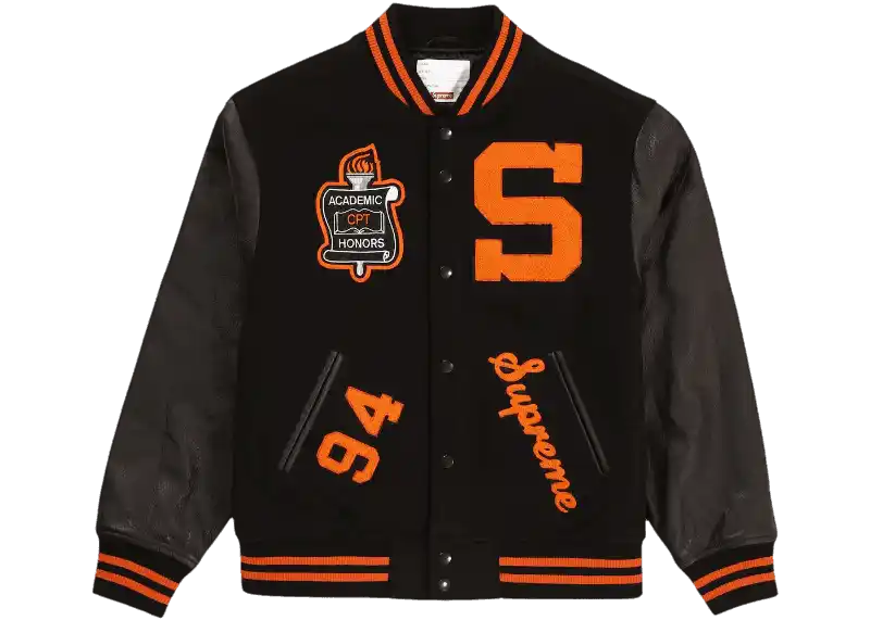 Supreme Team Varsity Jacket - Black