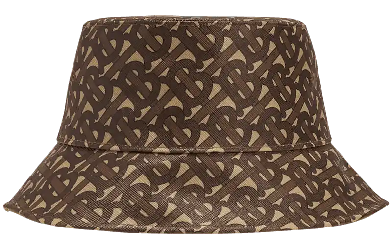 Burberry Monogram Print Bucket Hat - Brown