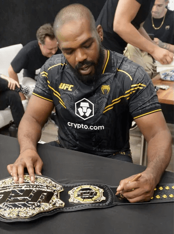 Jon Jones Signed UFC Classic Championship Replica Belt