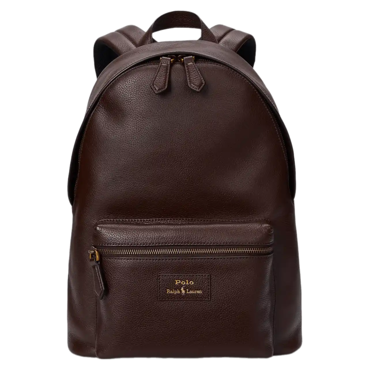Ralph Lauren Pebbled Leather Backpack - Dark Brown