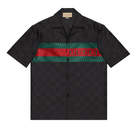 Gucci GG Nylon Jacquard Shirt - Black