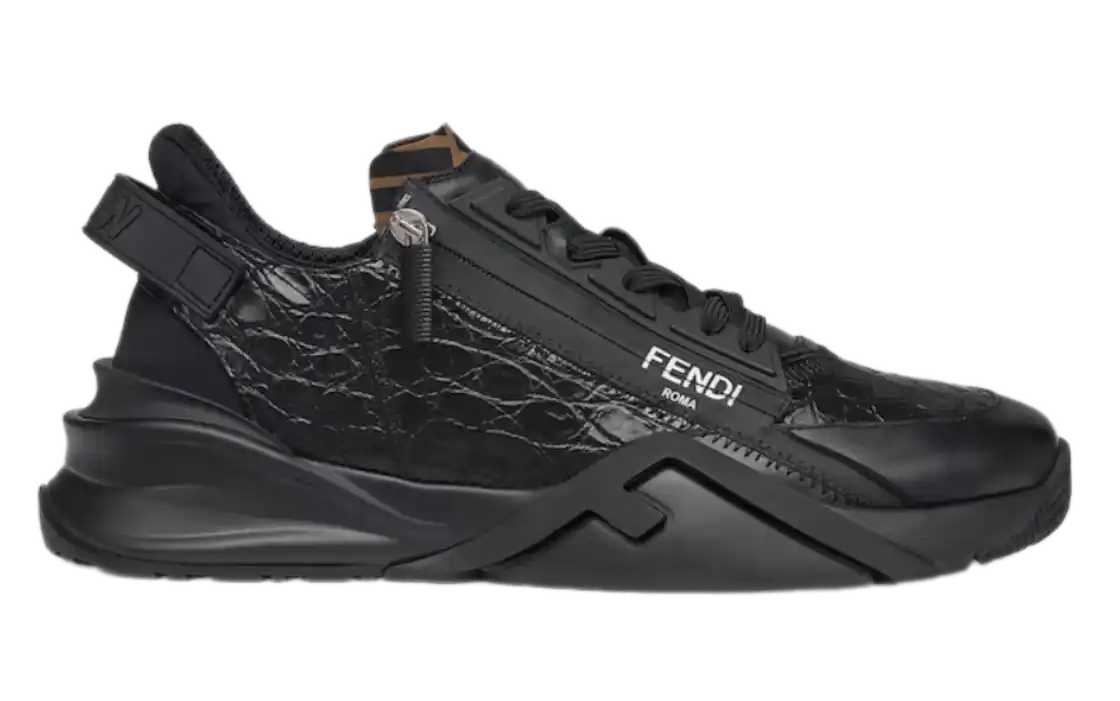 Fendi Flow Caiman Low-tops Sneakers - Black