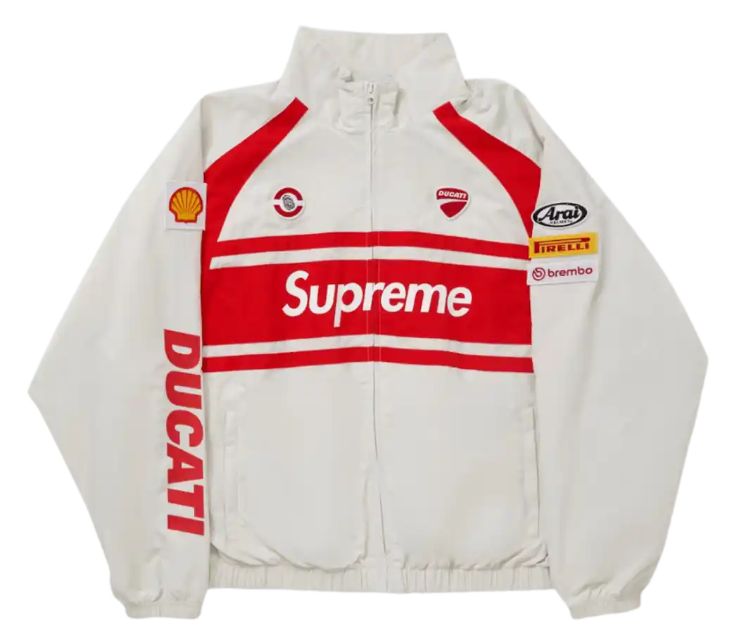 Supreme Ducati Track Jacket - Light Grey