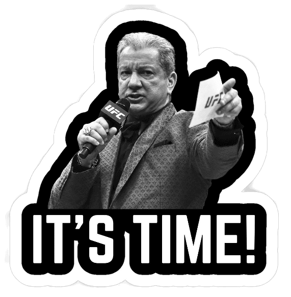 Bruce Buffer "It's Time" Sticker