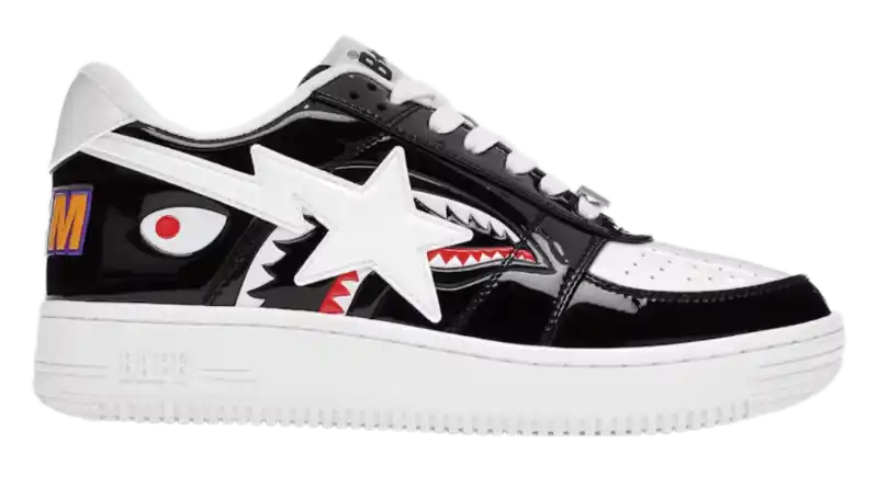 A Bathing Ape Bape Sta Low - Color Block Shark Black