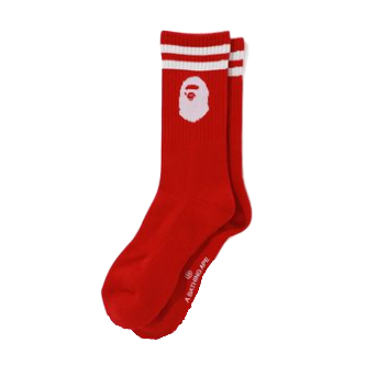 BAPE Ape Head Socks (FW19) - Red