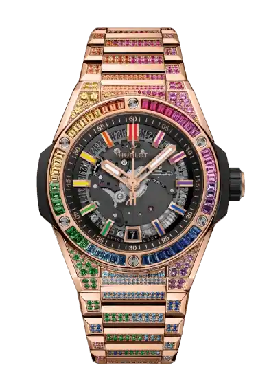 Hublot Big Bang Integrated Time Only King Gold Rainbow - 40mm, 18k Gold, Gemstones