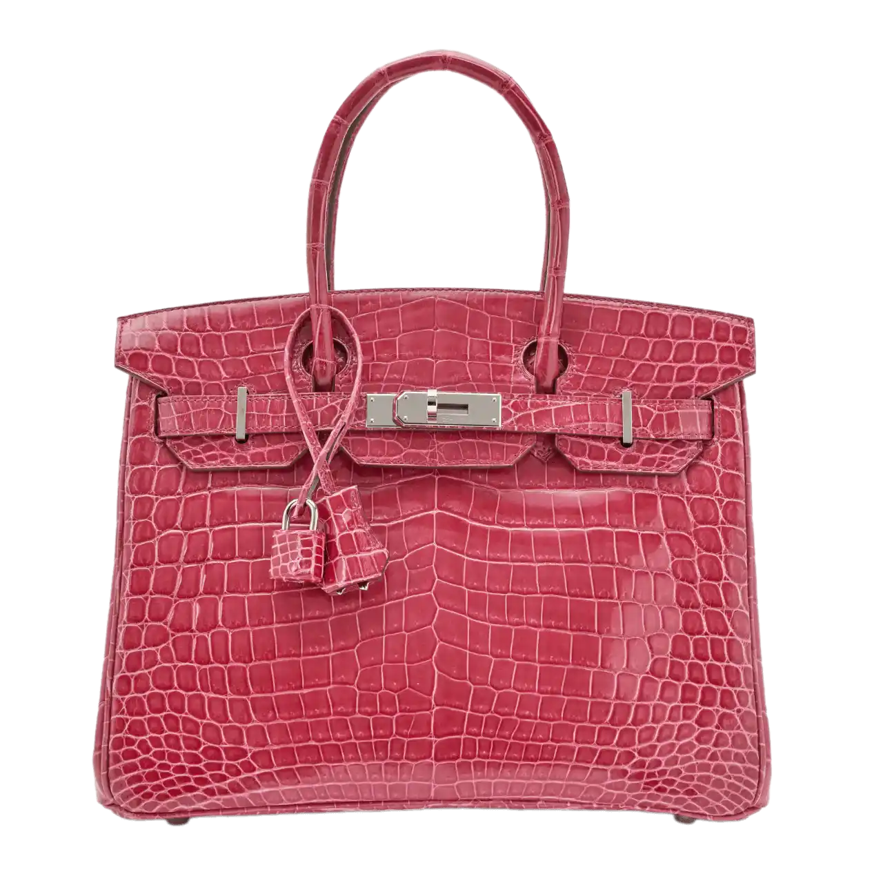 Hermès Fuschia Shiny Niloticus Crocodile Birkin 30 Palladium Hardware, 2011