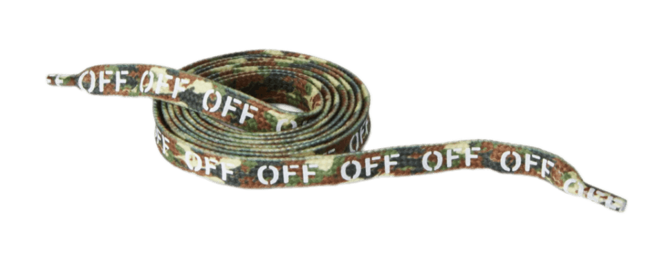 Off-White Green/White Camo Laces