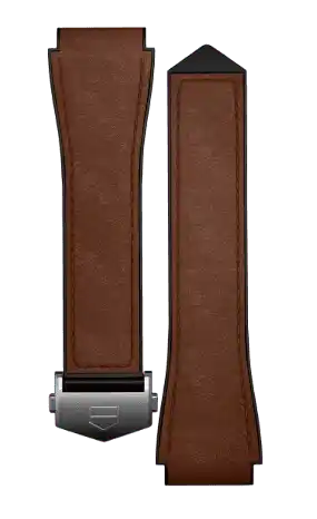 Tag Heuer Brown Bi-Material Leather Strap Calibre E4 45mm