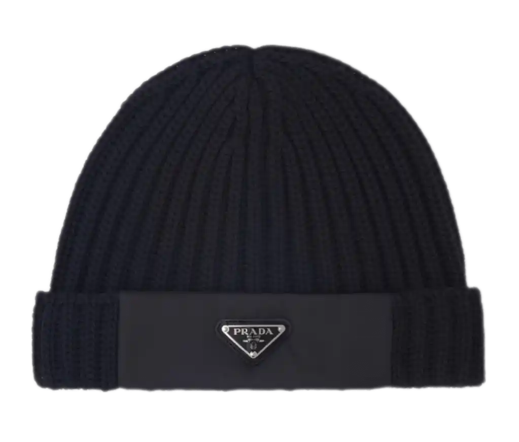 Prada Re-Nylon Gabardine and Wool Cap - Black