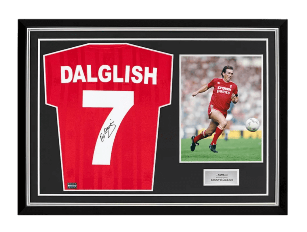 Kenny Dalglish Back Signed Liverpool FC 1986 Home Shirt In Hero Frame