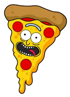 Rick and Morty Pizza Sticker