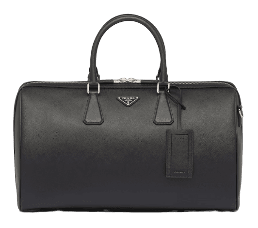 Prada Safiano Leather Travel Bag - Black
