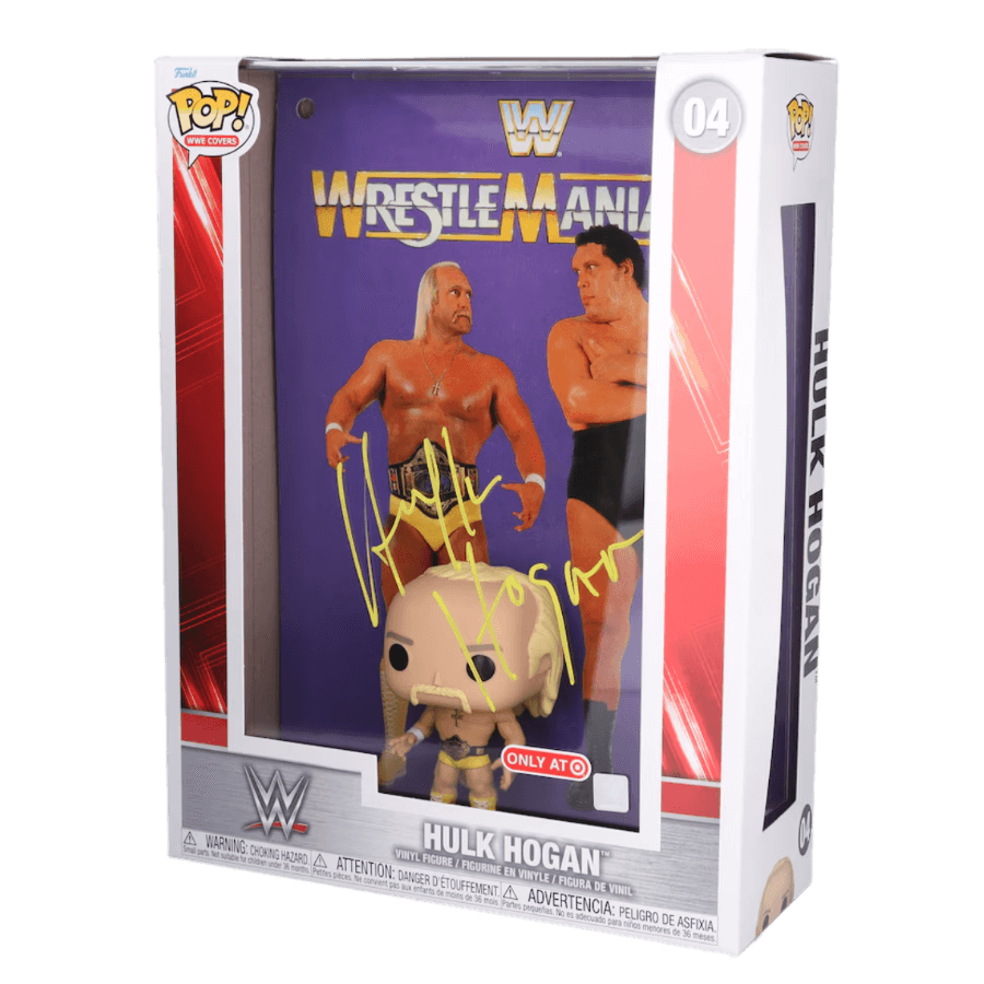 Hulk Hogan WWE Autographed WrestleMania 3 Pop Covers 4 Funko Pop! Vinyl Figure