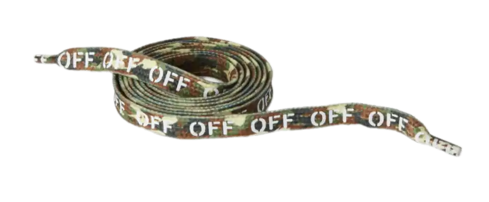 Off-White Green/White Camo Laces