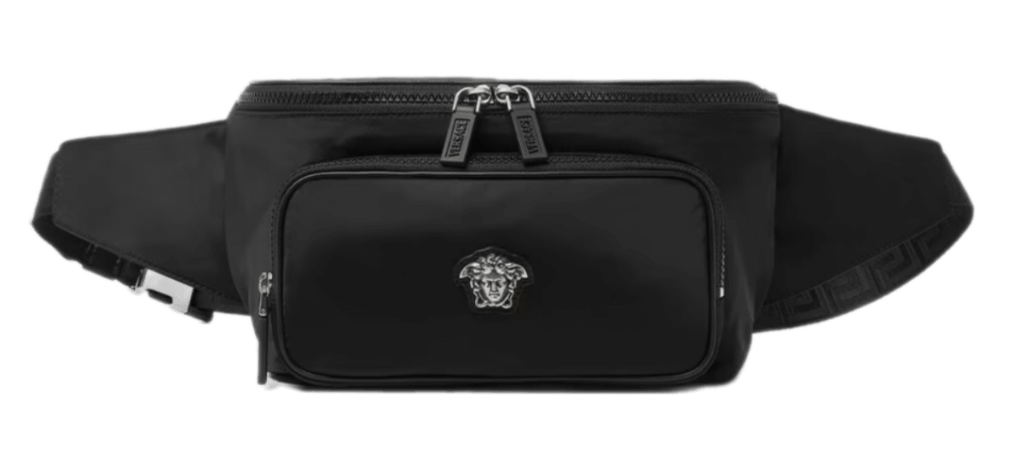 Versace La Medusa Nylon Belt Bag - Black