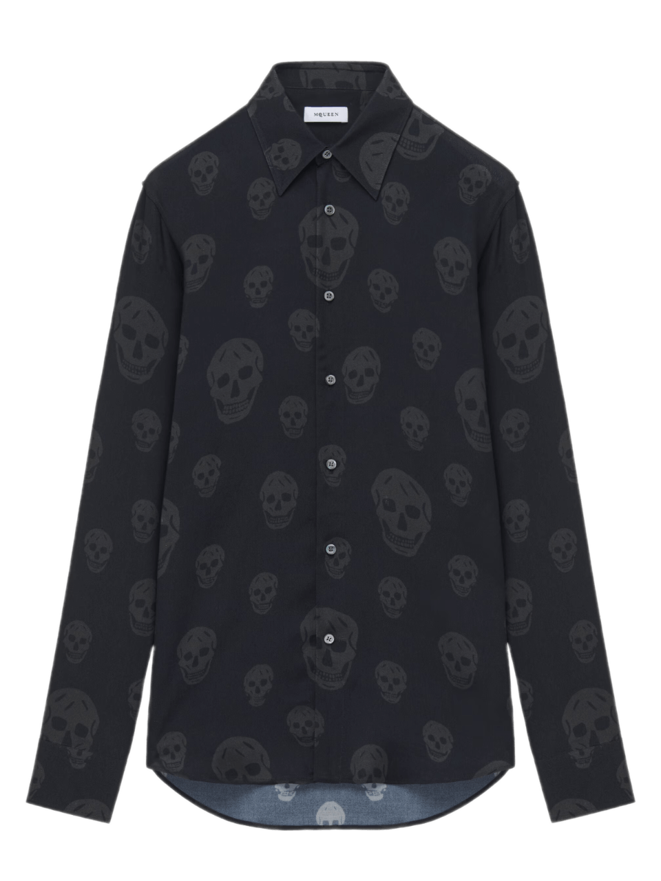 McQueen Skull Print Shirt - Black