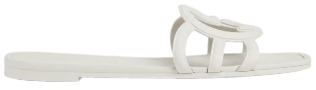 Gucci Interlocking G Slide Sandal - White