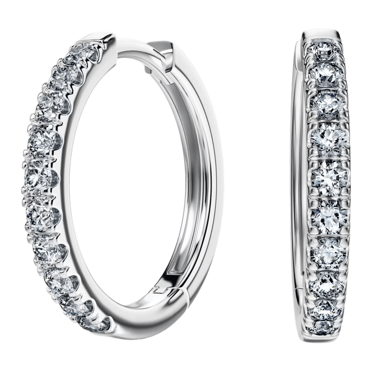 Swarovski Eternity Hoop Earrings - 0.5 ct Lab-grown Diamonds, Sterling Silver
