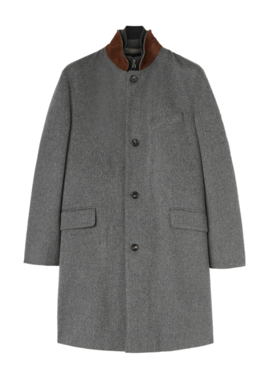 Loro Piana Martingala Coat - Gray Melange
