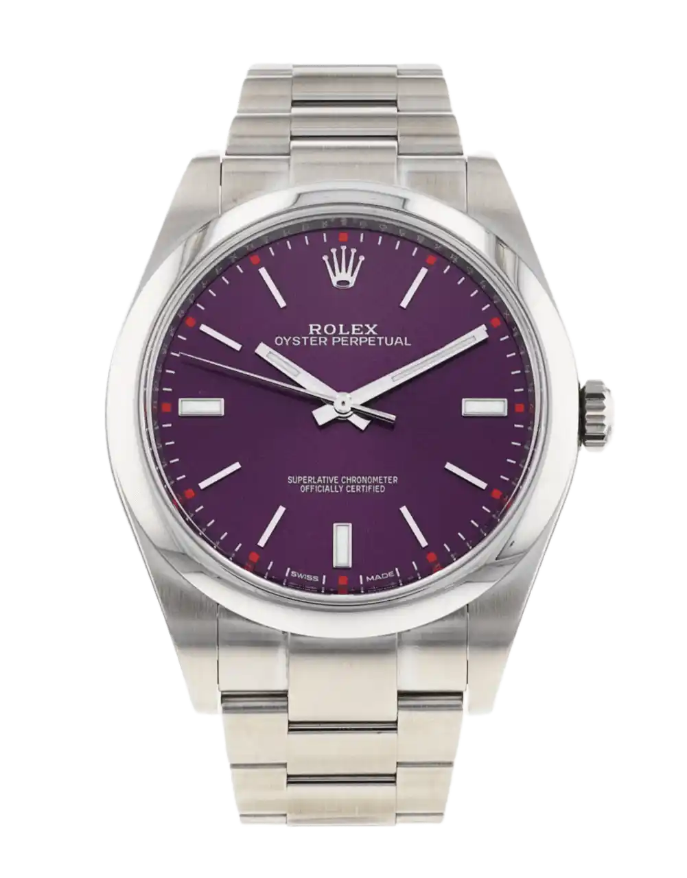 Rolex Oyster Perpetual Red Grape Dial - 39mm, Steel (2016)