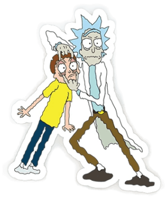 Rick and Morty Melting Sticker
