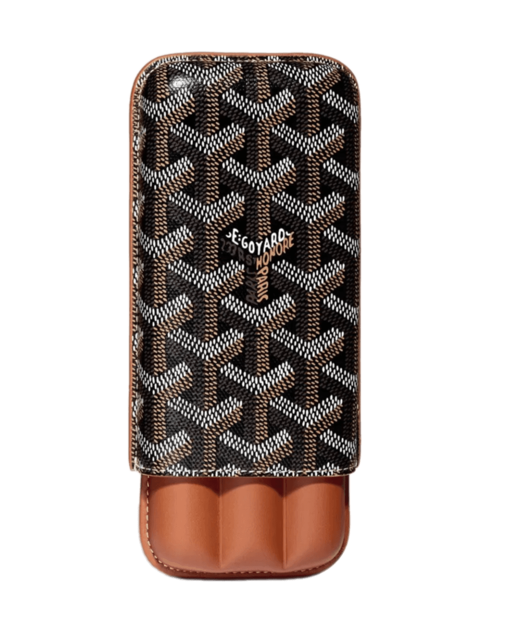Goyard Churchill 3 Cigar Case - Black and Tan