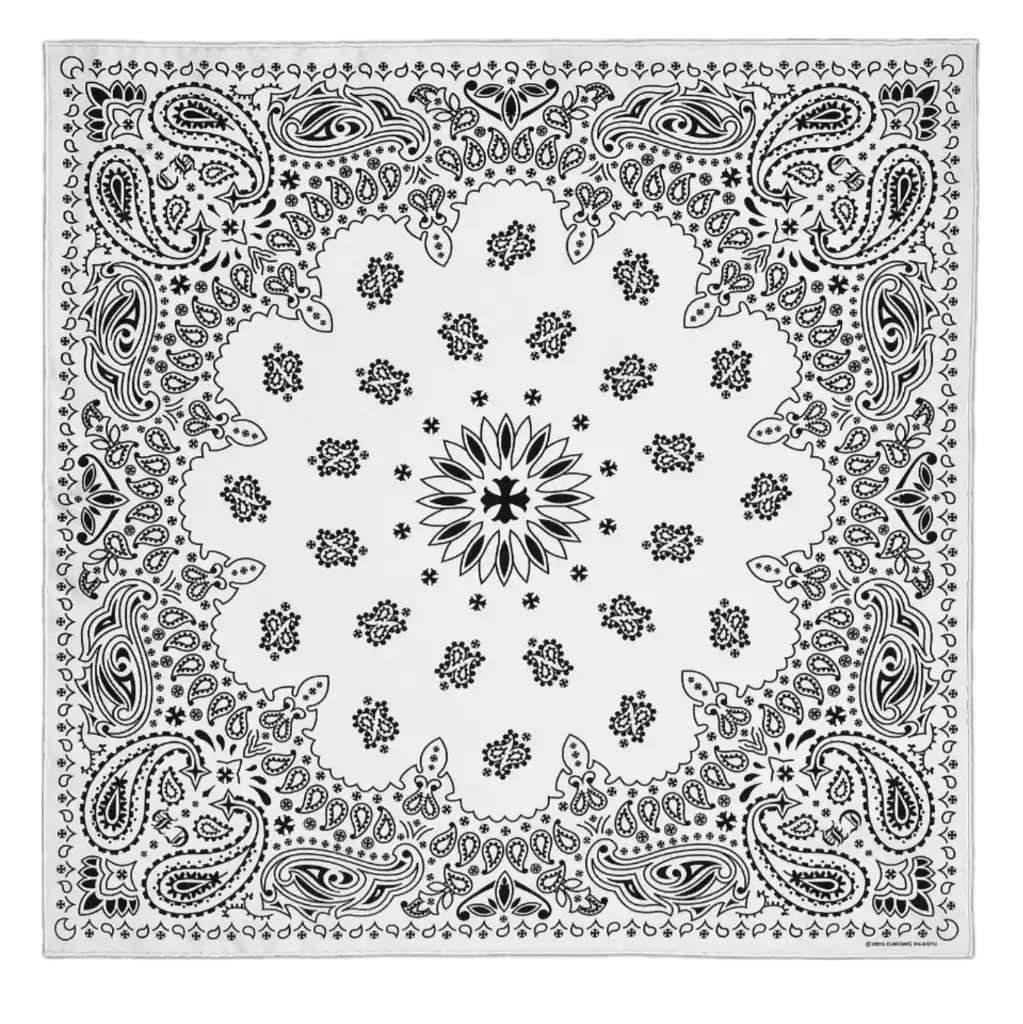 Chrome Hearts White Silk Bandana