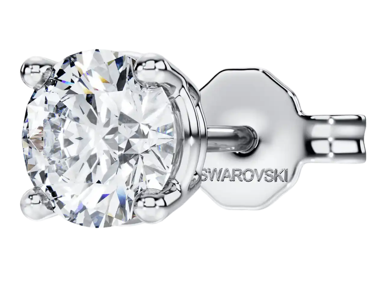 Swarovski Eternity Stud Earring - 0.5 ct Lab-grown Diamonds, 14k White Gold