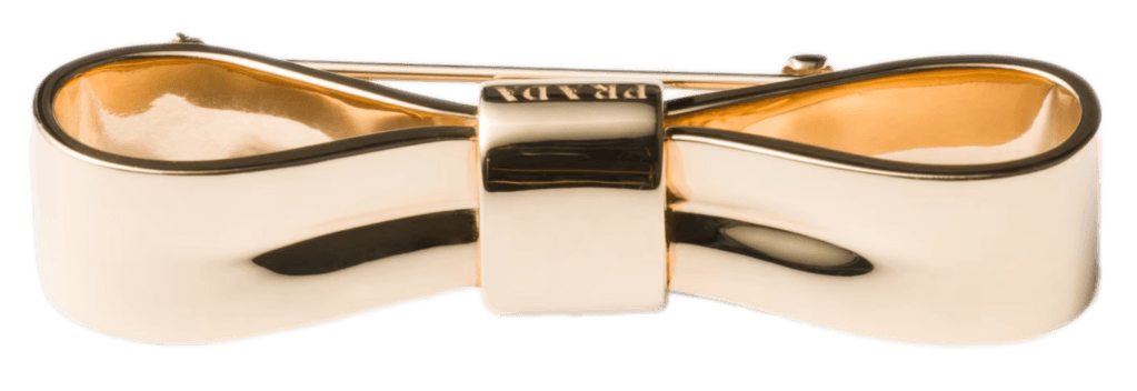 Prada Eternal Gold Bow Brooch - Yellow Gold