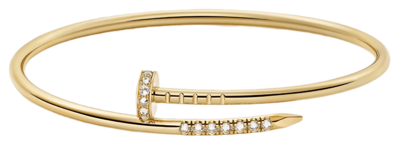 Juste un Clou Bracelet Small Model Reverse-set Diamonds - Yellow Gold