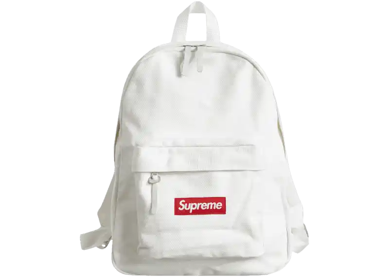 Supreme Canvas Backpack - White