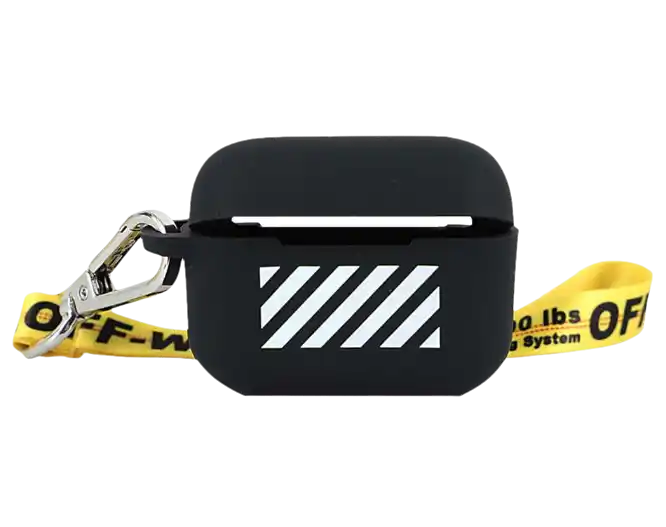 Off-White Diag AirPods Strap Case - Black/White