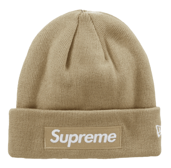 Supreme New Era Box Logo Beanie (FW23) - Dark Sand