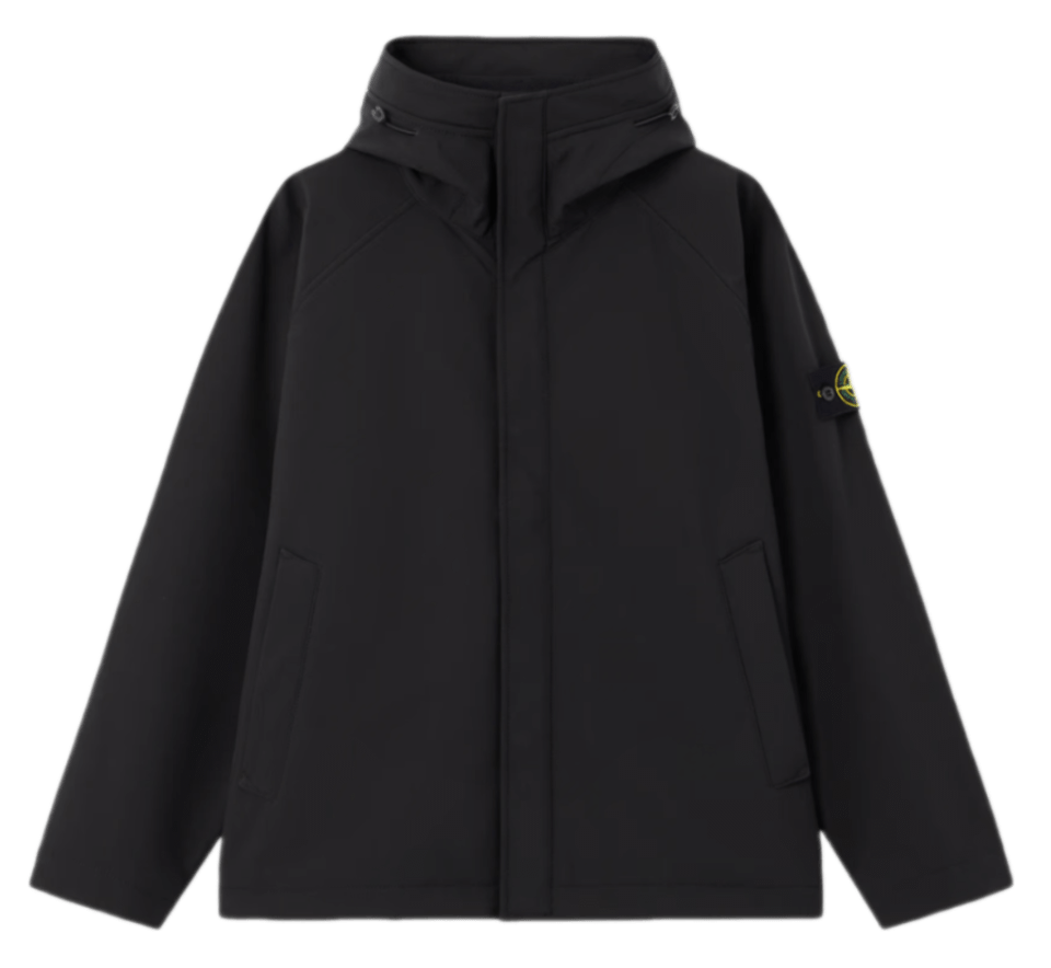 Stone Island Soft Shell R E Dye Technology Recycled Polyester Parka - Black