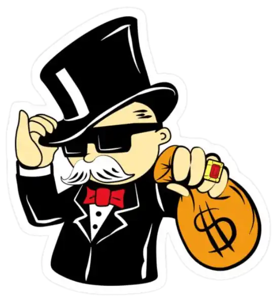 Gangster Monopoly Man Sticker