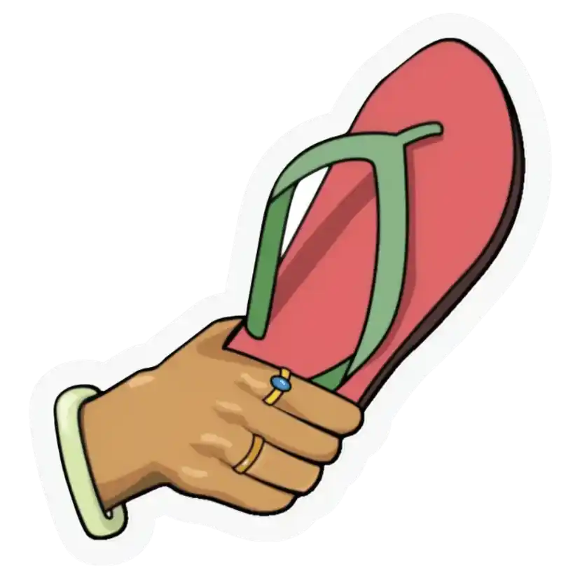 Slipper Attack Sticker