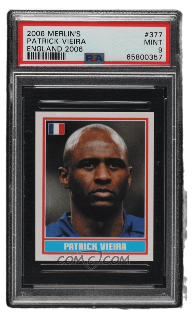 2006 Merlin England World Cup Stickers - #377 - Patrick Vieira PSA 9