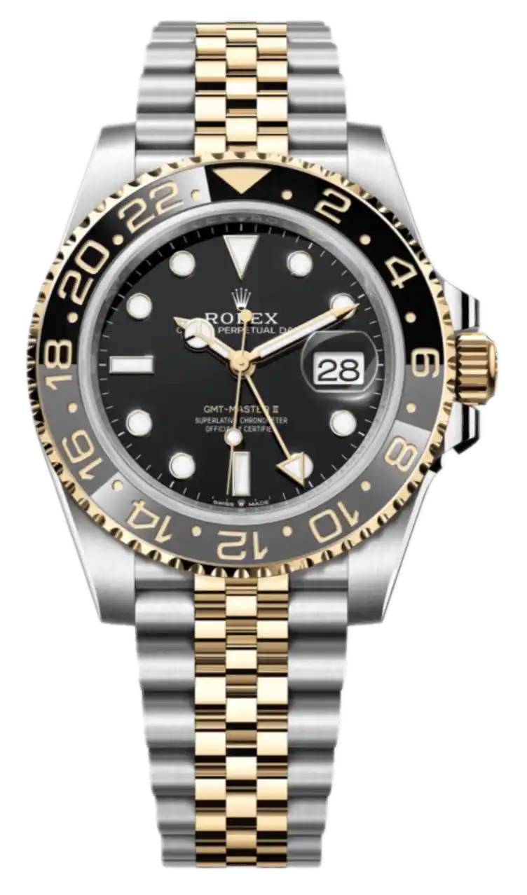 Rolex GMT Master II Black Dial - 40mm, Steel and Gold (2024)